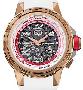 Richard Mille Automatic Winding Worldtimer Ingenious Red Gold/Titanium RM 63-02