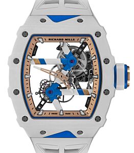 Richard Mille Manual Winding Tourbillon Colnago Blue Azure & White Quartz TPT RM 64-01