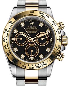 Rolex Daytona Yellow Gold/Steel Black Diamond Dial Oyster Bracelet 116503 - BRAND NEW
