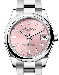 Rolex Datejust 31 Stainless Steel Pink Index Dial & Domed Bezel Oyster Bracelet 278240 - BRAND NEW