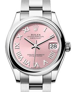 Rolex Datejust 31 Stainless Steel Pink Roman Dial & Domed Bezel Oyster Bracelet 278240 - BRAND NEW