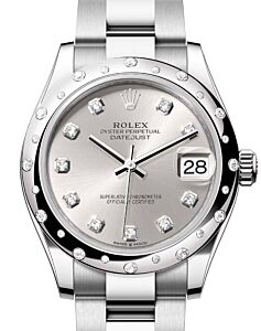 Rolex Datejust 31 White Gold/Steel Silver Diamond Dial & Bezel Oyster Bracelet 278344RBR - BRAND NEW