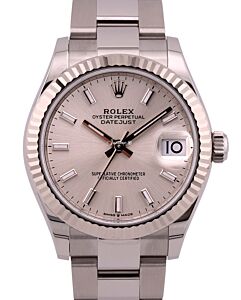 Rolex Datejust 31 White Gold/Steel Silver Index Dial & Fluted Bezel Oyster Bracelet 278274 - BRAND NEW