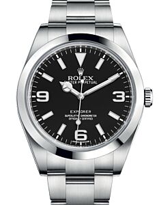Rolex Explorer I Stainless Steel Black Arabic Index 39mm 3 6 9 New Lume Dial 214270