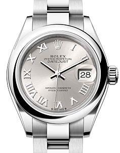 Rolex Lady Datejust 28 Stainless Steel Silver Roman Dial & Smooth Domed Bezel Oyster Bracelet 279160 - BRAND NEW