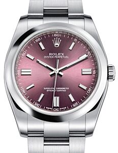 Rolex Oyster Perpetual 36 Stainless Steel Red Grape Purple Index 116000 - PRE-OWNED