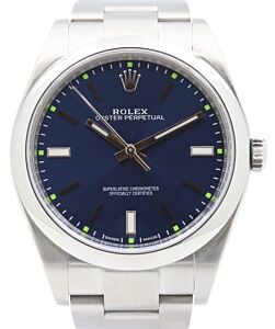 Rolex Oyster Perpetual 39 Blue Index Dial 114300 - PRE-OWNED