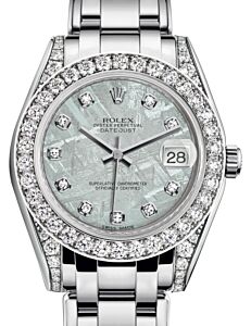 Rolex Pearlmaster 34 White Gold Meteorite Diamond Dial & Diamond Set Case & Bezel Pearlmaster Bracelet 81159 - BRAND NEW