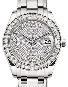 Rolex Pearlmaster 39 White Gold Diamond Paved Roman Dial & Diamond Bezel Pearlmaster Bracelet 86289 - BRAND NEW