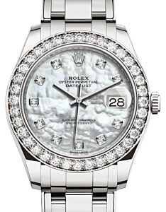 Rolex Pearlmaster 39 White Gold White Mother of Pearl Diamond Dial & Diamond Bezel Pearlmaster Bracelet 86289 - BRAND NEW