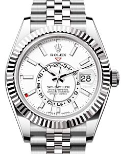 Rolex Sky-Dweller White Gold/Steel Intense White Index Dial Jubilee Bracelet 336934 - BRAND NEW