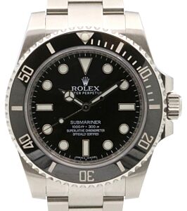 Rolex Submariner No Date Stainless Steel 40mm Black Dial 114060 - PRE-OWNED 
