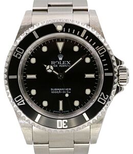 Rolex Submariner No Date Stainless Steel Black Dial & Aluminum Bezel Oyster Bracelet 14060 - PRE-OWNED