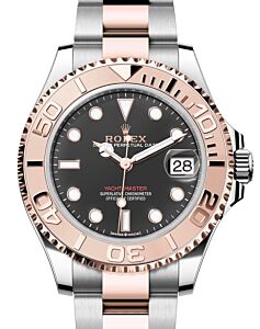 Rolex Yacht-Master 37 Rose Gold/Steel Black Dial Oyster Bracelet 268621 - BRAND NEW