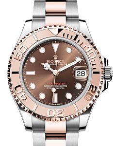 Rolex Yacht-Master 37 Rose Gold/Steel Chocolate Dial Oyster Bracelet 268621 - BRAND NEW