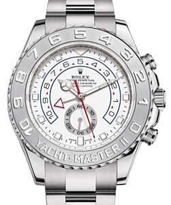 Rolex Yacht-Master II White Gold White Dial 44mm Platinum Bezel 116689