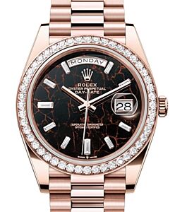 Rolex Day-Date 40 President Rose Gold Eisenkiesel Diamond Dial & Bezel 228345RBR