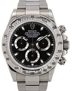 Rolex Daytona Chronograph Stainless Steel Black 40mm 116520 - PRE-OWNED