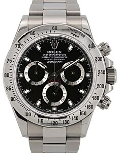 Rolex Cosmograph Daytona Stainless Steel 40mm Black Dial 116520 