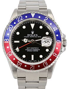 Rolex GMT-Master II Stainless Steel 40mm "Pepsi" Blue/Red Bezel SEL Oyster Bracelet No Holes Case 16710 - 2004-08