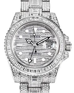 Rolex GMT-Master II White Gold Diamond Paved Dial & Bracelet 116769TBR