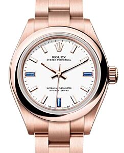 Rolex Oyster Perpetual 28 Rose Gold White Dial 276205 - BRAND NEW