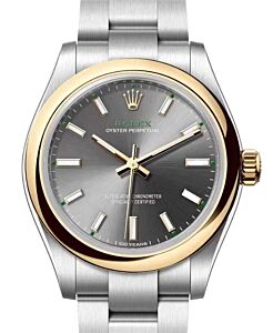 Rolex Oyster Perpetual 31 Yellow Gold/Steel Slate Index Dial 277203 - BRAND NEW