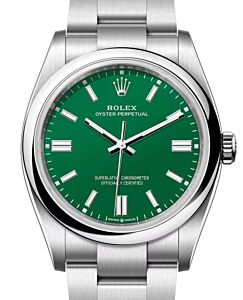 Rolex Oyster Perpetual 36 Steel Green Index Dial 126000 - BRAND NEW