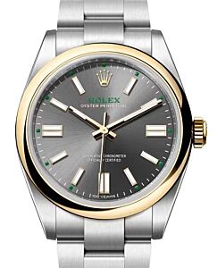 Rolex Oyster Perpetual 41 "100 Years" Yellow Gold/Steel Slate Index Dial 134303 - BRAND NEW