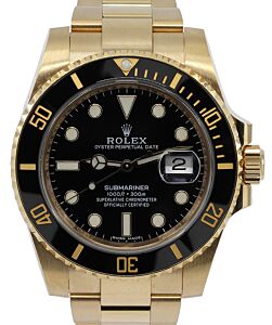 Rolex Submariner Date Yellow Gold 40mm Black Dial 116618LN 