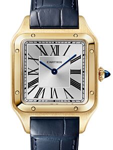 Santos De Cartier Large Yellow Gold Silver Dial WGSA0139