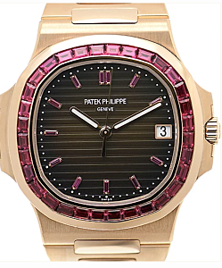 Patek Philippe Nautilus Rose Gold Brown Ruby Dial 40mm Ruby Bezel 5723/112R-001 - BRAND NEW