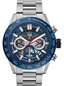Tag Heuer Carrera Stainless Steel Blue Index Dial & Stainless Steel Bracelet CBG2A11.BA0654 - BRAND NEW
