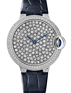Cartier Ballon Bleu De Cartier 18K White Gold Set Brilliant-Cut Diamonds Dial HPI01515 - BRAND NEW
