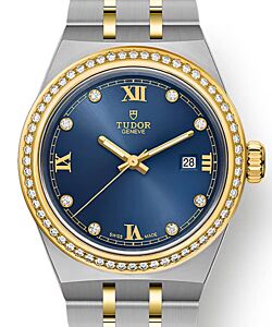 Tudor Royal Steel Yellow Gold Diamond Set Blue Dial M28323-0002