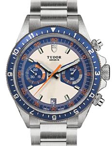 Tudor Sport Watches Heritage Chrono Blue Stainless Steel 42mm Opaline/Blue Dial Bracelet M70330B-0004 