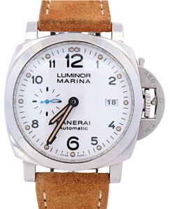 Panerai Luminor Marina Stainless Steel 44mm White Dial Leather Strap PAM01499 - BRAND NEW
