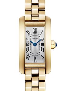 Cartier Tank Américaine Mini Quartz Yellow Gold 27.9mm x 15.2mm Silver Dial WGTA0405 - BRAND NEW