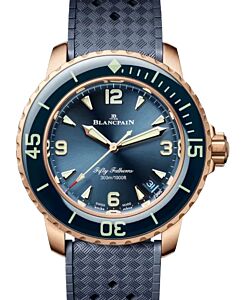 Blancpain Fifty Fathoms Automatique Red Gold 38.2mm Blue Dial 5007 36B40 O64B - BRAND NEW