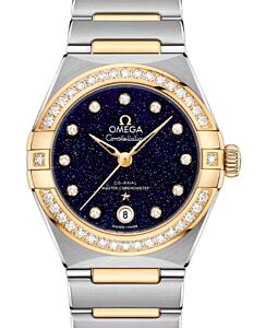 Omega Constellation Chronometer 29 mm Steel/Yellow Gold Diamond Blue Dial 131.25.29.20.53.001