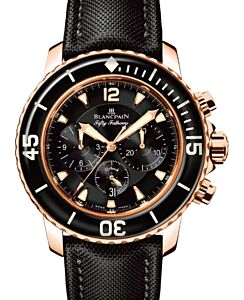 Blancpain Fifty Fathoms Chronographe Flyback Red Gold 45mm Black Dial 5085F 3630 52B - BRAND NEW