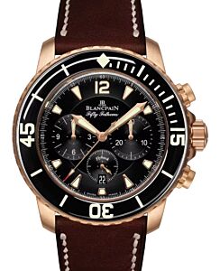 Blancpain Fifty Fathoms Chronographe Flyback Red Gold 45mm Black Dial 5085FA 3630 63B - BRAND NEW