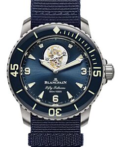 Blancpain Fifty Fathoms Tourbillon 8 Jours Titanium 45mm Blue Dial 5025 12B40 NAOA - BRAND NEW