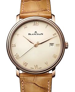 Blancpain Villeret Extraplate Red Gold 40mm Brown Opaline Dial 6651N 3642 55B - BRAND NEW