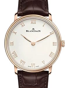 Blancpain Villeret Ultraplate Red Gold Opaline Dial 39.7mm Alligator Leather Strap 6605 3642 55B - BRAND NEW