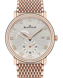 Blancpain Villeret Ultraplate Red Gold 40mm Opaline Dial Mille Mailles Strap 6606A 3642 MMB - BRAND NEW