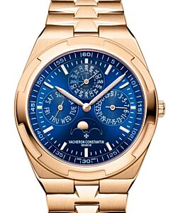 Vacheron Constantin Overseas Perpetual Calendar Ultra-Thin Pink Gold Blue Dial 4300V/120R-B509 - BRAND NEW