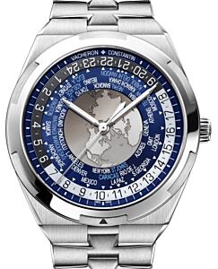 Vacheron Constantin Overseas World Time Stainless Steel 43.5mm Blue Dial Stainless Steel Bracelet 7700V/110A-B172