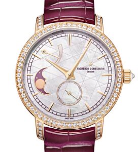 Vacheron Constantin Traditionnelle Moonphase Pink Rose Gold/Diamonds MOP Dial 83570/000R-H060 - BRAND NEW