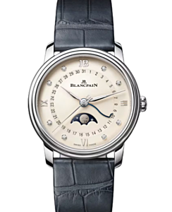 Blancpain Villeret Quantième Phases de Lune Steel 33.2mm Opaline Dial  6126N 1187 55B - BRAND NEW